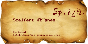 Szeifert Ágnes névjegykártya